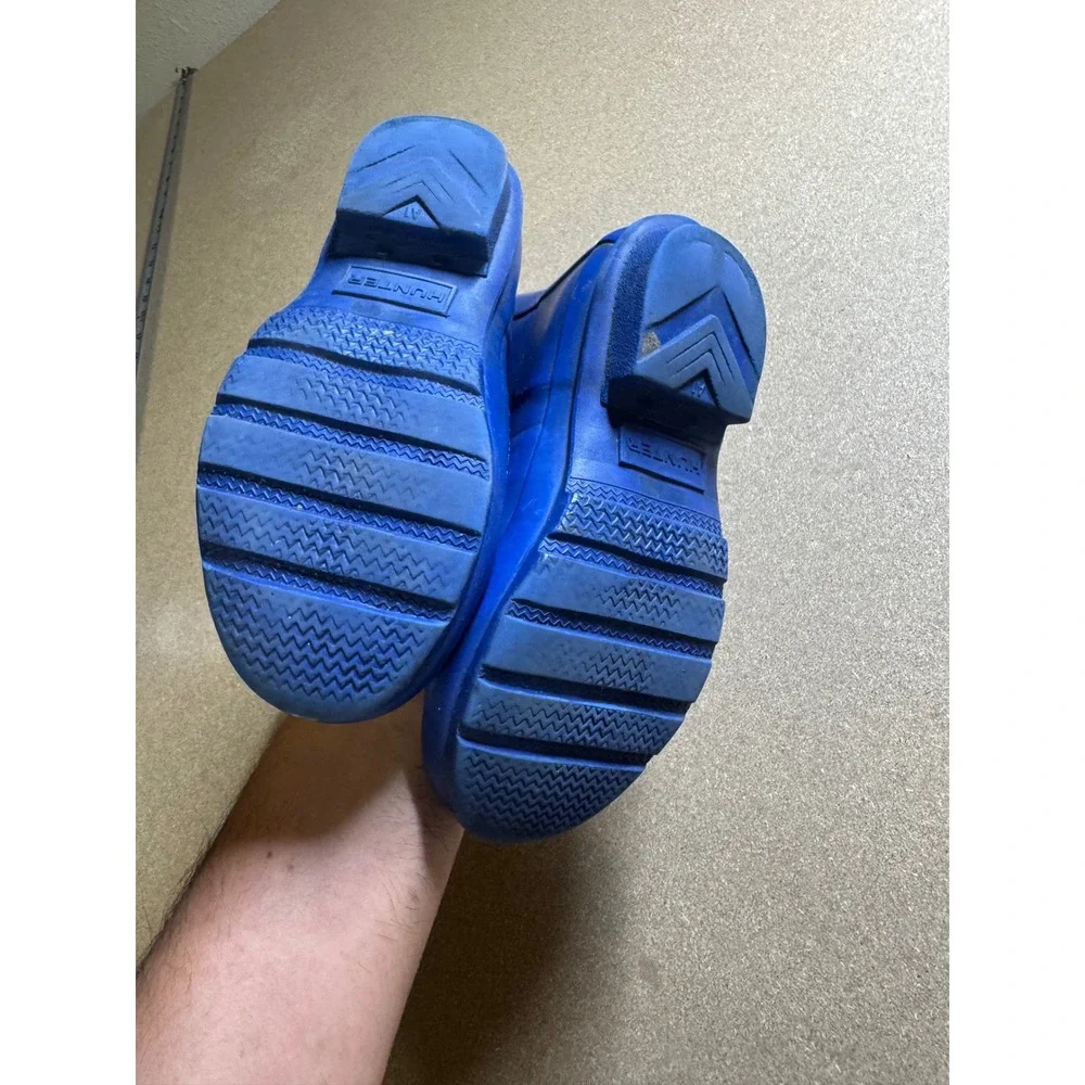 Hunter Original Kids Rain Boots Blue Waterproof Rubber Wellington Size 13 1 J1